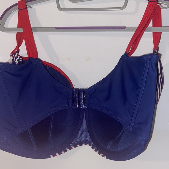 Curvy Kate nautical bikini swim top NWT Size 32M - Picture 6 of 15